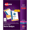 Avery Laser/Inkjet Vertical Style 6" x 4?" Name Badge Kit (Inserts, Holders, Lanyard, x2 Tickets), 25/box Avery