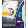 CLEAR EASY VIEW DIVIDERS 5-TAB, MULTI-COLORED TABS AND Avery