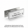 Avery Inkjet The Mighty Badge? Reusable Name Badge Kit Silver, 1" x 3", 10 badges/box Avery