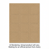 22486 SQUARE LABELS, KRAFT BROWN, 2" X 2" , 25 SHTS/ENV., 30 Avery