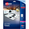 16154 TICKETS WITH TEARAWAY STUBS, WHITE, UNCOATED, 1 3/4" Avery
