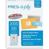 30600 PRESAPLY LABEL, LASER, 1" X 2 5/8" WHITE, 3000 LABEL Avery