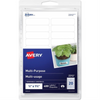 Avery? Multi-Purpose Removable Labels for laser or inkjet printers, ?" x 1?"  Removable Matte White Paper / White / Removable Avery