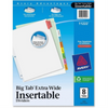 11222 BIG TAB INSERTABLE DIVIDERS, 8 TAB, 1 SET, EXTRA WIDE Avery