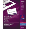 NAME BADGE LABELS, CARD REFILLS 3 1/2" X 2 1/4", 50 SHE Avery