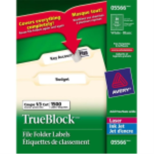 5767 Labels 5566 FILING LABELS, TRUEBLOCK, 37/16