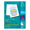 3268 NOTE CARD, 4 1/4" X 5 1/2", WHITE, 15 SHEETS/BOX, 30 CA Avery