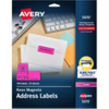 5970 HIGH VISIBILITY, 2 5/8" X 1" NEON MAGENTA, PERMANENT, 2 Avery