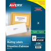 45008 COPIER LABELS, 213/16" X 1 1/2", PERMANENT, WHITE, 10 Avery