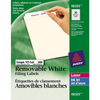 6505 FILING LABELS, 37/16" X 2/3", REMOVABLE, WHITE, 10 SHE Avery