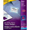 NAME BADGE LABELS, 3 3/8" X 2 1/3" BLUE BORDER, 50 SHEE Avery