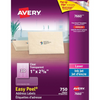 7660 CLEAR EASY PEEL, 2 5/8" X 1", PERMANENT, 25 SHEETS/ENV. Avery