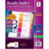 11131 READY INDEX TABLE OF CONTENTS DIVIDERS, 5 TAB, 1 SET, Avery