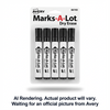 MARKS?A?LOT REGULAR WHITEBOARD MARKERS, 5 PACK, BLACK, Avery