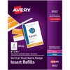 Avery Laser/Inkjet   Vertical Style Refills, 6" x 4?", White Cardstock (Insert, x2 Tickets), 100/box Avery