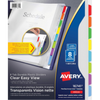 16741 CLEAR EASY VIEW DIVIDERS 8-TAB, MULTI-COLORED TABS AND Avery
