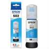 Epson T502 Ink Bottle, Dye Cyan, w/Sensor Epson