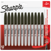 Sharpie Permanent Markers, Fine Point, Black, 12 Count Sharpie