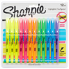 Sharpie Pocket Highlighters, Narrow Chisel Tip, Assorted Colours, 12 Count Sharpie