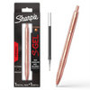 Sharpie S-Gel, Gel Pen, Copper Metal Body, Medium Point (0.7mm), Black Ink, Includes 1 Pen and 1 Additional Ink Refill Sharpie