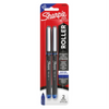Sharpie Rollerball Pen, Needle Point (0.5 mm) Precision Pen, Blue Ink, 2 Count Sharpie