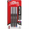 Sharpie Rollerball Pen, Needle Point (0.5 mm) Precision Pen, Assorted Colours, 4 Count Sharpie