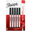 Sharpie Permanent Markers, Ultra Fine Point, Black, 5 Count Sharpie