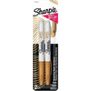 Sharpie Metallic Permanent Markers, Fine Point, Gold, 2 Count Sharpie