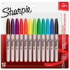 Sharpie Permanent Markers, Fine Point, Assorted Colours, 12 Count Sharpie