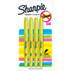 Sharpie Pocket Highlighters, Narrow Chisel Tip, Yellow, 4 Count Sharpie