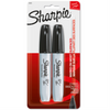 Sharpie Permanent Markers, Chisel Tip, Black, 2 Count Sharpie