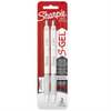 Sharpie S-Gel, Gel Pens, Medium Point (0.7 mm), Pearl White Barrel, Black Gel Ink Pens, 2 Count Sharpie