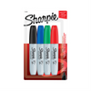 Sharpie Permanent Markers, Chisel Tip, Assorted Colours, 4 Count Sharpie