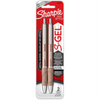Sharpie S-Gel, Gel Pens, Sleek Metal Barrel, Champagne Body, Medium Point (0.7 mm), Black Ink, 2 Count Sharpie