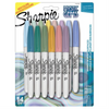 Sharpie Permanent Markers, Mystic Gem Complete Collection, Fine Point, Assorted Colours, 14 Count Sharpie