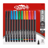 Sharpie Pens, Felt Tip, Fine Point (0.4 mm), Assorted Colours, 12 Count Sharpie