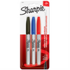 Sharpie Permanent Markers, Fine Point, Assorted Colours, 3 Count Sharpie