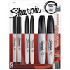 Sharpie Permanent Markers Variety Pack, Featuring Fine, Ultra-Fine, and Chisel-Point Markers, Black, 6 Count Sharpie