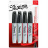 Sharpie Permanent Markers, Chisel Tip, Black, 4 Count Sharpie