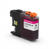 A photorealistic studio photo of a Balloon Brand LC3013XL Magenta ink cartridge, angled left on white.