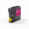 A photorealistic studio product photo of the Balloon Brand Compatible Brother LC401XL Magenta ink cartridge, angled to the left on a pure white background with a soft natural shadow.