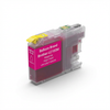 A photorealistic studio product photo of the Balloon Brand Compatible Brother LC103 Magenta ink cartridge, angled to the left on a pure white background with a soft shadow .