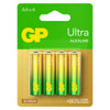 GP15AUETA21-2GSBC4 AA Alkaline Battery GP Ultra (Pkg of 4) TCED