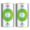 GP300DHCR21-2TLB2 D Ni-MH 3000mAh Rechargeable Battery GP ReCyko (Pkg of 2) TCED