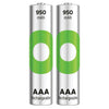 GP100AAAHCER21-2TLB2 AAA Ni-MH 950mAh Rechargeable Battery GP ReCyko (Pkg of 2) TCED
