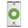 GP20R8HR21-2TLB1 9V Ni-MH 8.4V 200mAh Rechargeable Battery GP (Pkg of 1) TCED