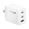 GPGM3BW2PG-2GSB1 GP GaN Wall Charger 65W — 2x USB-C + 1x USB-A, White TCED