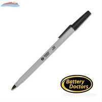 BUSINESS SOURCE BLACK, 12/PK, LIGHT GRAY, BALLPOINT STICK PE Office