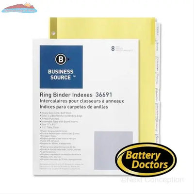 BUSINESS SOURCE INDEX DIVIDER, 8, BLANK, 8.50