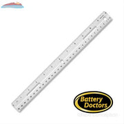 BUSINESS SOURCE RULER, 12" 1.3" WIDTH, 1/16 GRADUATIONS, MET Office